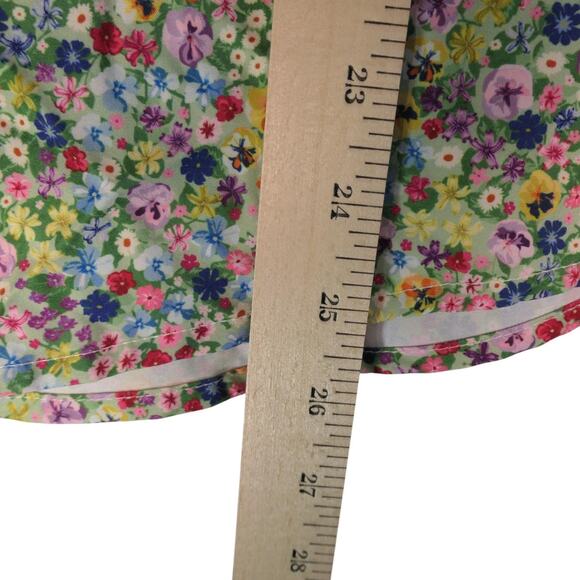 Floral Button Down Shirt Womens 2XL Colorful Long Sleeve Collared Blouse Light - Picture 8 of 12